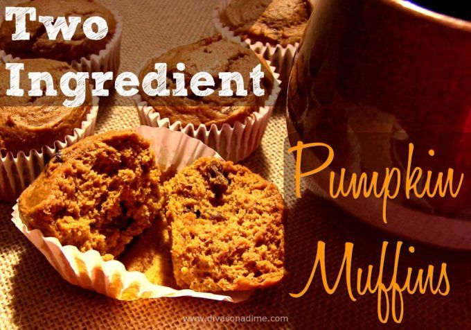 Delectably moist pumpkin muffins made with only two ingredients? YES! So easy, you’ll make them again and again.