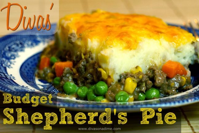 Comfort in a bowl for $1 a serving. Savory beef, the sweetness of peas and carrots topped with creamy mashed potatoes. This satisfies the tummy and soothes the soul.