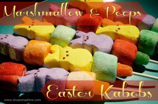 These adorable Easter candy kabobs are easy, fun and totally cheap!