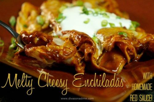Cheese Enchiladas with Homemade Red Sauce