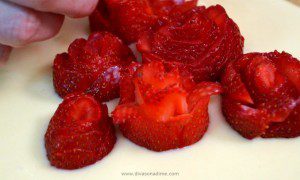 OMG! Look at this tart! A sugar cookie crust filled with rich vanilla custard, topped with strawberry roses. And it tastes even better than it looks.