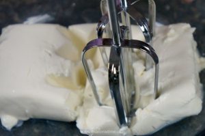 Beat a block of cream cheese - at room temperature