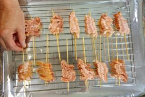 Grilled appetizer kabob that’s sweet, savory, smoky, crunchy, chewy and addictive. It’s all the things! Perfect for your next BBQ!